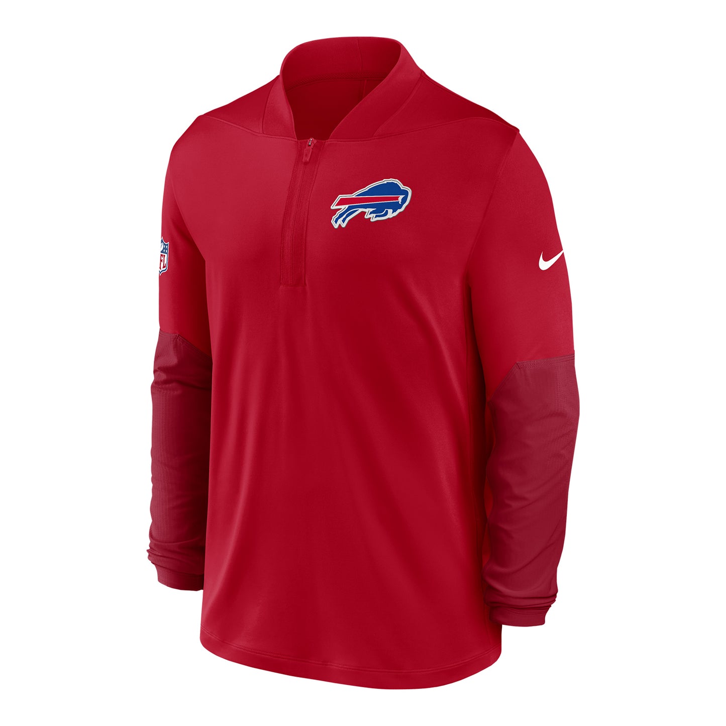 Buffalo Bills Nike Sideline 1/2 Zip Dri-FIT Midweight Jacket - Red - Front View