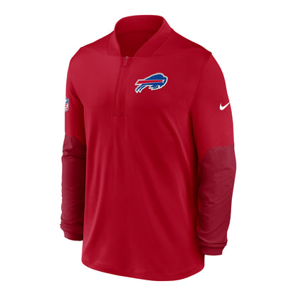 Buffalo Bills Nike Sideline 1/2 Zip Dri-FIT Midweight Jacket - Red - Front View