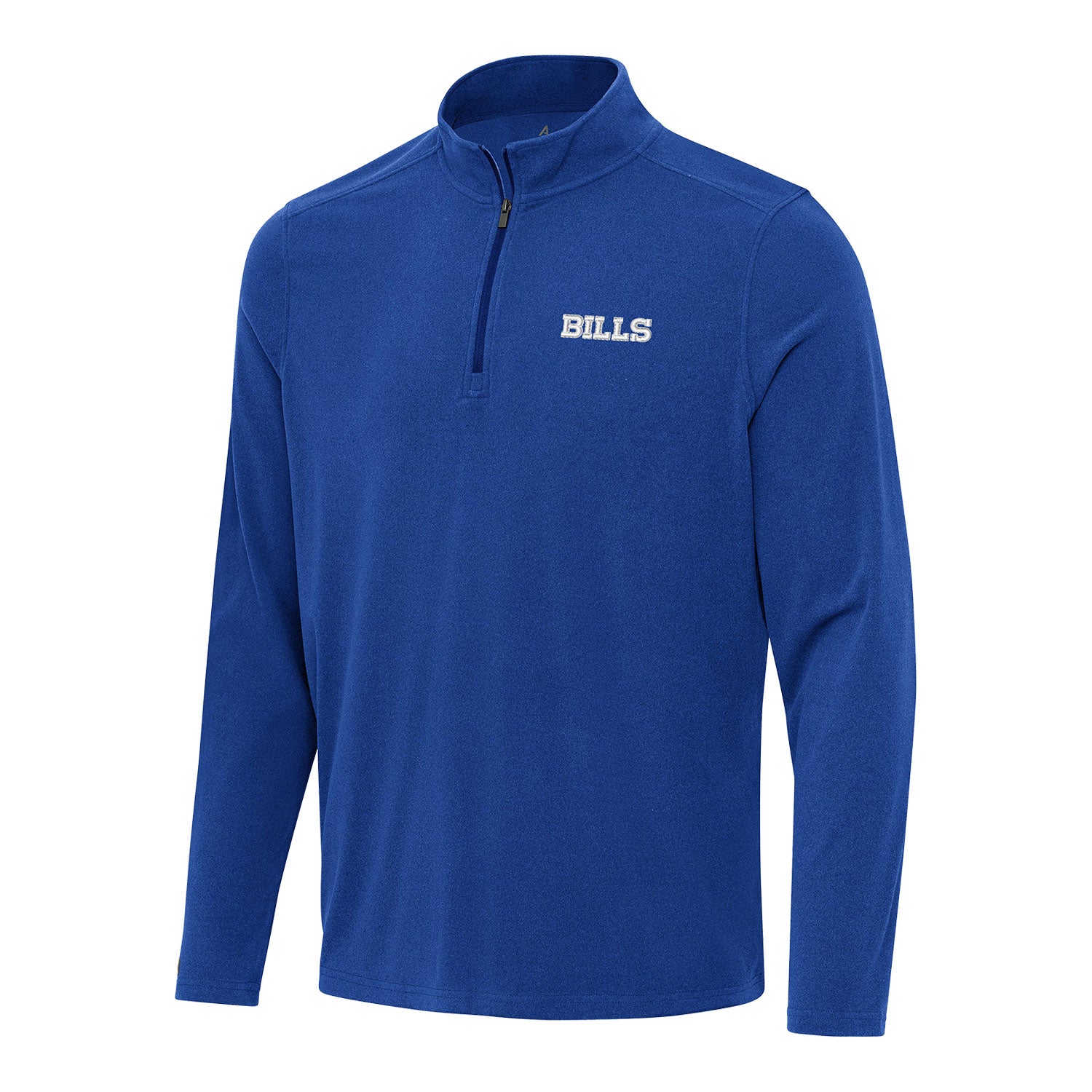 Buffalo Bills Antigua Sync Workmark 1/4 Zip In Blue - Front View