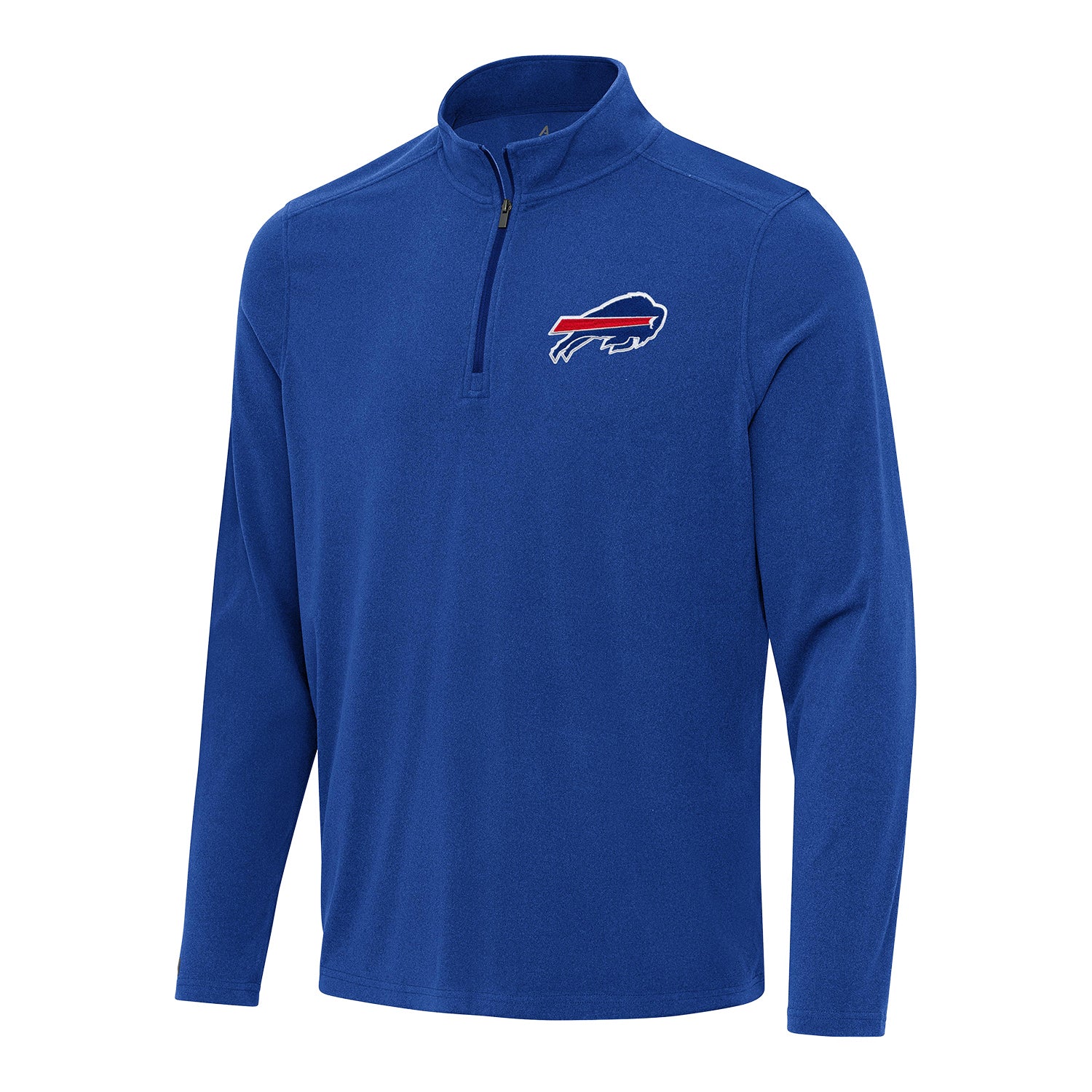 Buffalo Bills Antigua Amni Primary 1/4 Zip Pullover In Blue - Front View