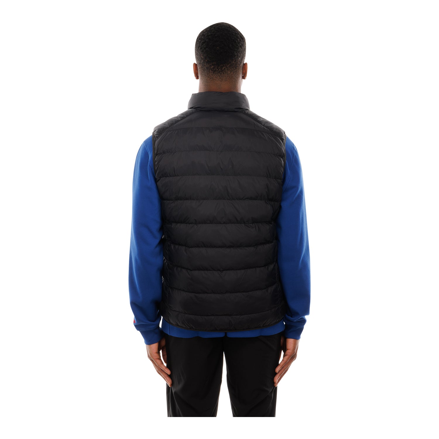 Bills New Era Full Zip Packable Vest In Black - Back View