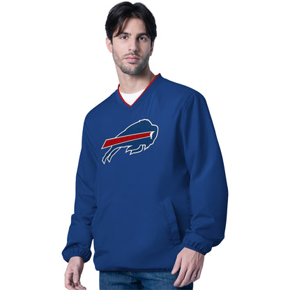 Buffalo Bills Crossover Nylon Pullover In Blue - Front View