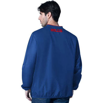 Buffalo Bills Crossover Nylon Pullover In Blue - Back View