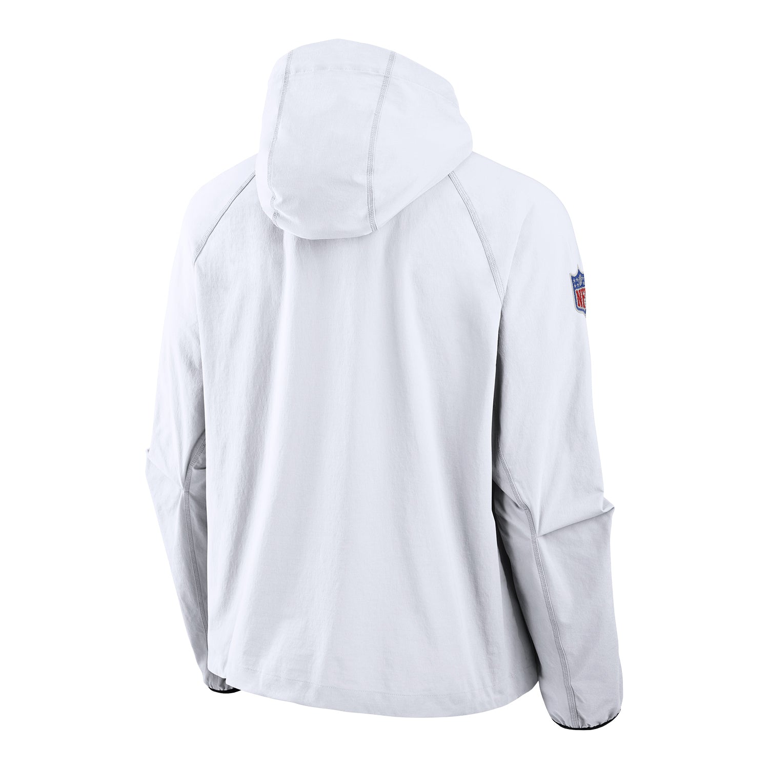 Buffalo Bills Nike Elevated Rivalry Full Zip Hoodie In White - Back View