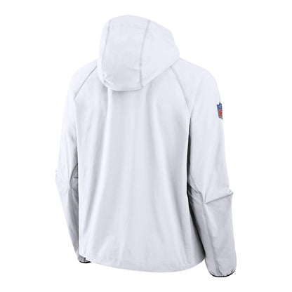 Buffalo Bills Nike Elevated Rivalry Full Zip Hoodie In White - Back View