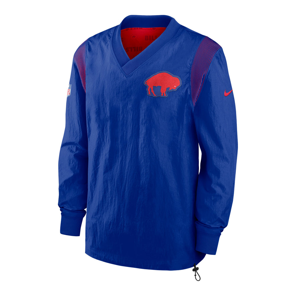 Buffalo Bills Antigua Compression Long Sleeve Button Up XLarge Dark Royal/White