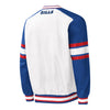 Starter Bills Recruit Retro Jacket In White, Blue & Red - Back View