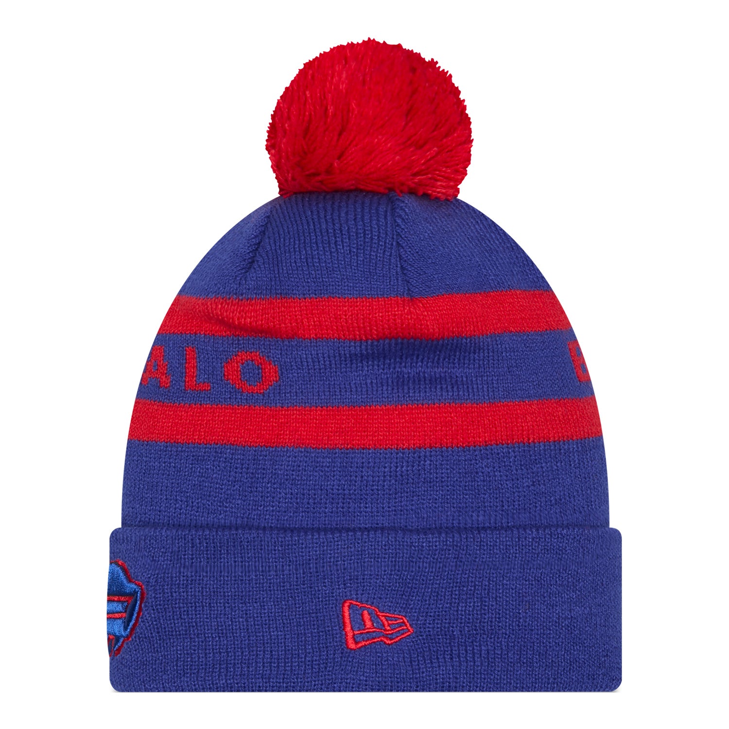 Buffalo Bills New Era Striped 2 Tone Knit In Blue - Side View