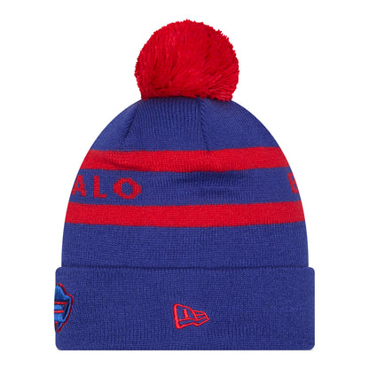 Buffalo Bills New Era Striped 2 Tone Knit In Blue - Side View