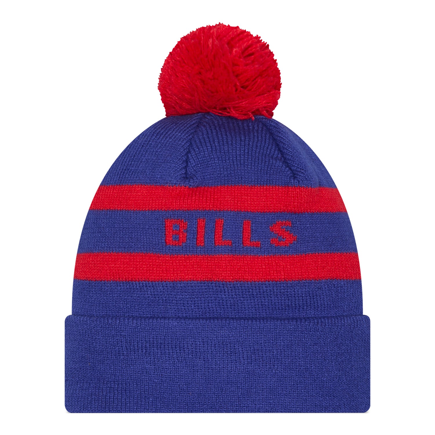 Buffalo Bills New Era Striped 2 Tone Knit In Blue - Back View