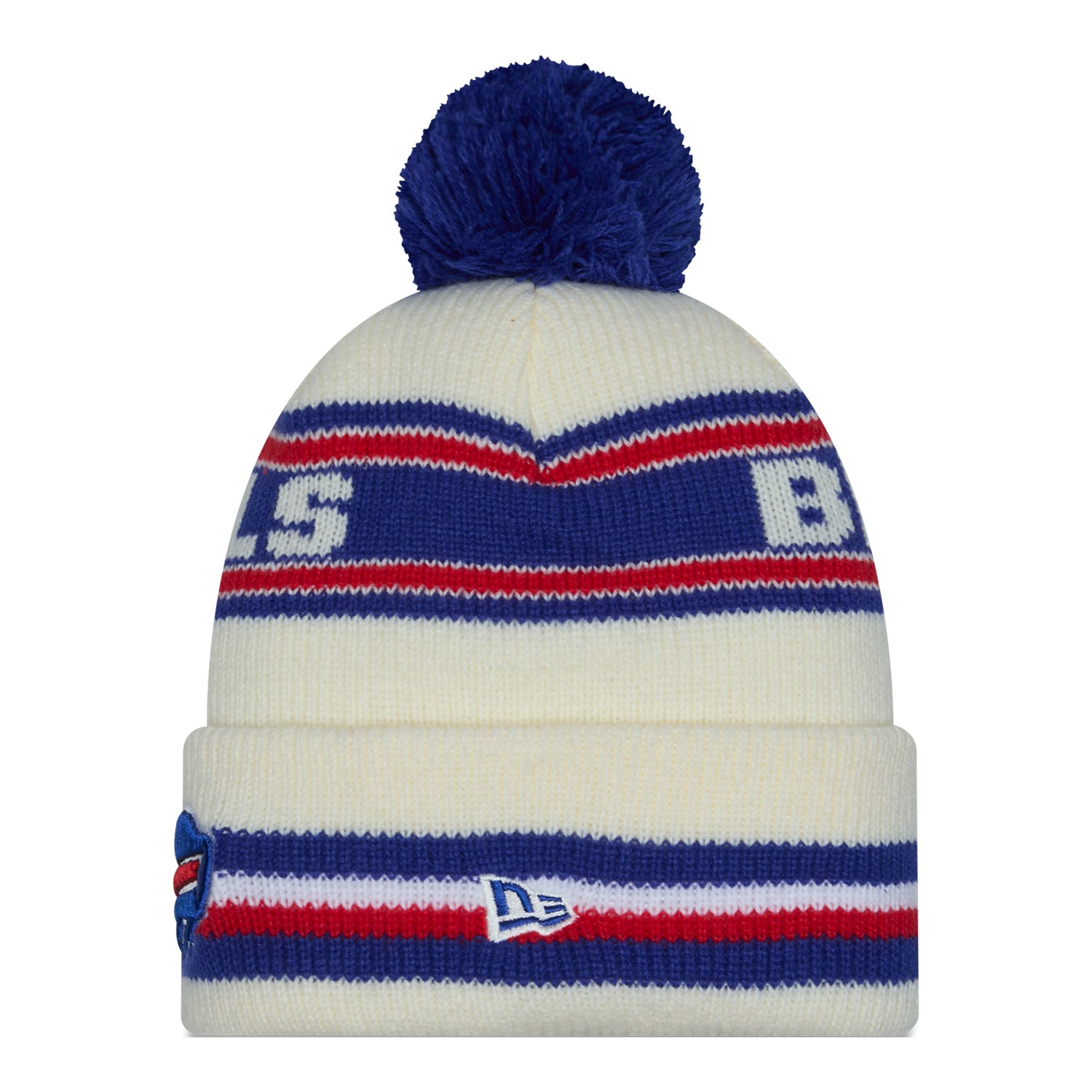 Buffalo Bills New Era Primary Logo Classic Knit - Cream - Side View