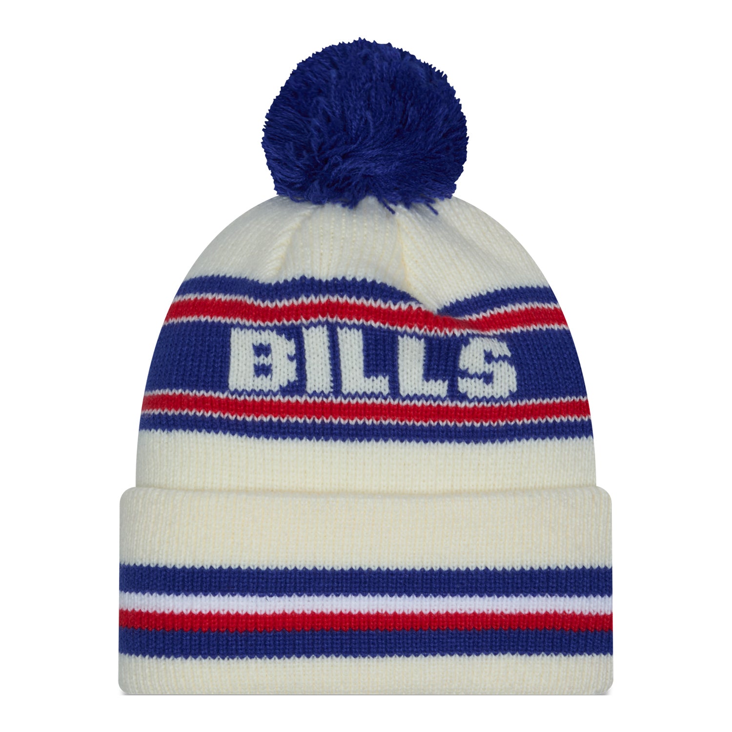 Buffalo Bills New Era Primary Logo Classic Knit - Cream - Back View