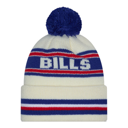 Buffalo Bills New Era Primary Logo Classic Knit - Cream - Back View