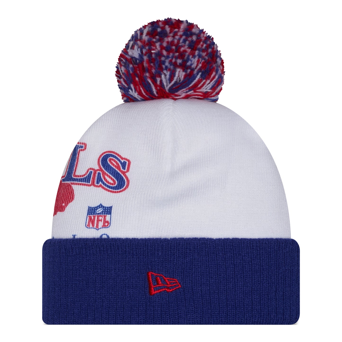 Buffalo Bills New Era Classic Logo Spirit Knit In White - Side View