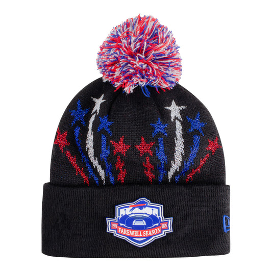Buffalo Bills New Era Farewell Season Knit In Black - Front View