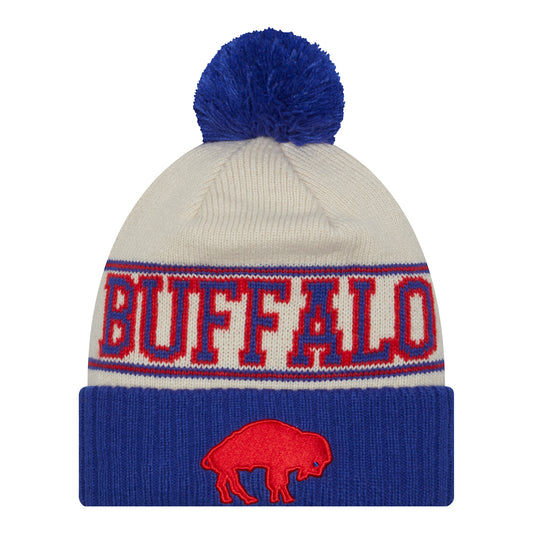 Bills 2023 New Era Historic Alternate Sideline Knit Hat In Blue & Grey - Front View