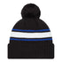 New Era Bills Fold Retro Logo Knit Hat In Black - Back View