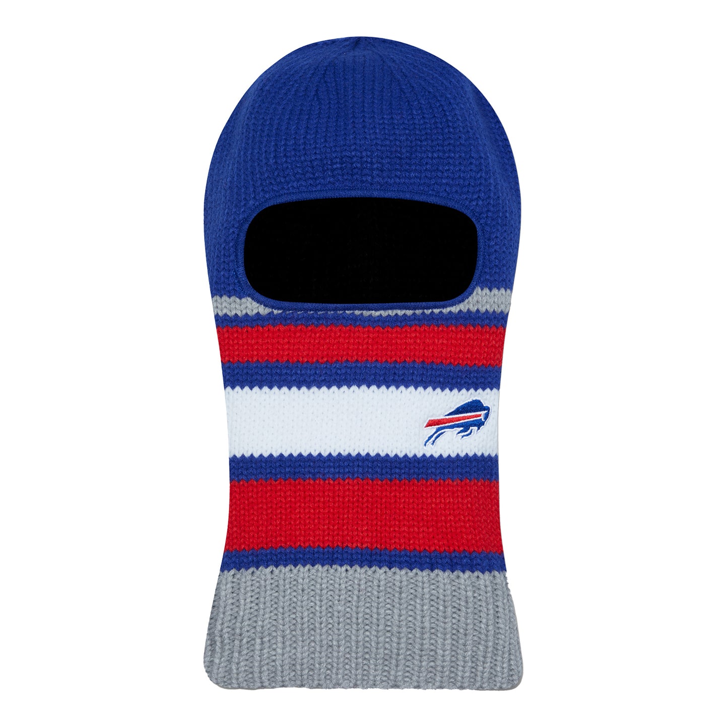 New Era Bills Balaclava In Blue, Grey, Red & White - Front View