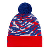 New Era Bills Zebra Print Pom Knit Hat In Team Colors - Back View