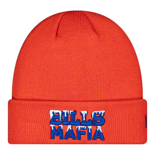 Bills Frozen Bills Mafia Cuff Knit Hat In Red - Front View