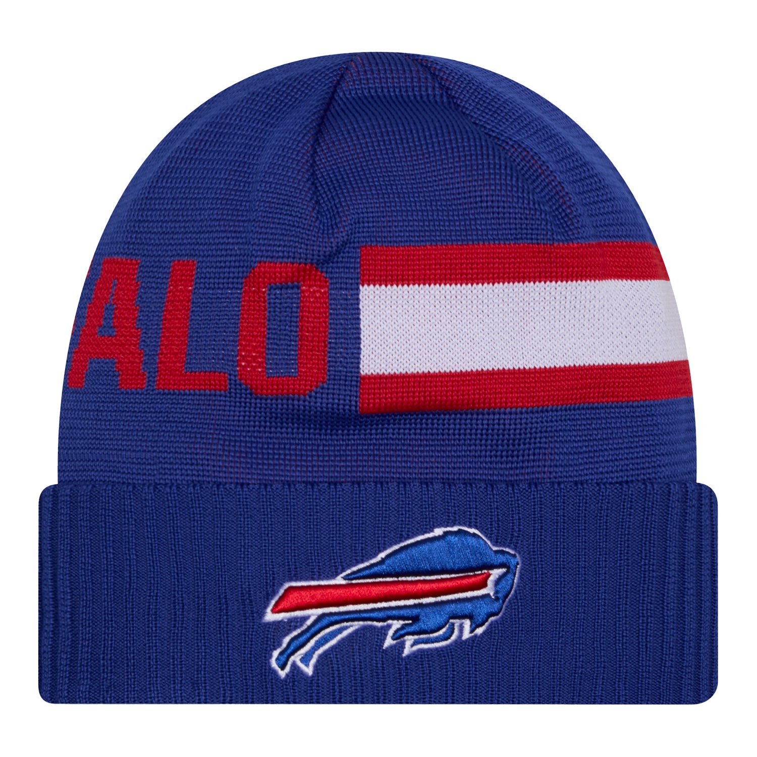 Buffalo Bills New Era Men's 2024 Sideline Tech Knit In Blue - Front View