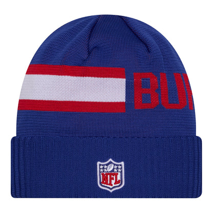 Buffalo Bills New Era Men's 2024 Sideline Tech Knit In Blue - Back View