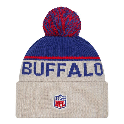 Buffalo Bills New Era Men's 2024 Historic Sport Knit Hat In White - Back View