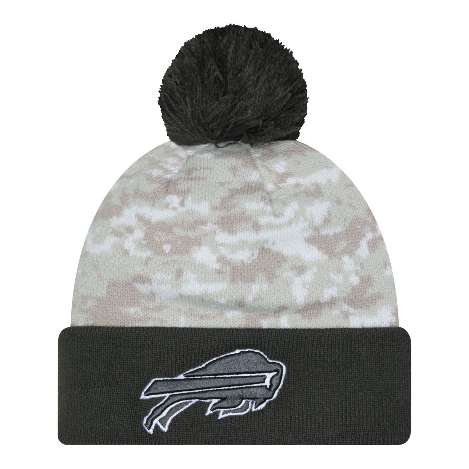 Bills New Era 2024 Salute to Service Knit Hat In Camouflage - Front View