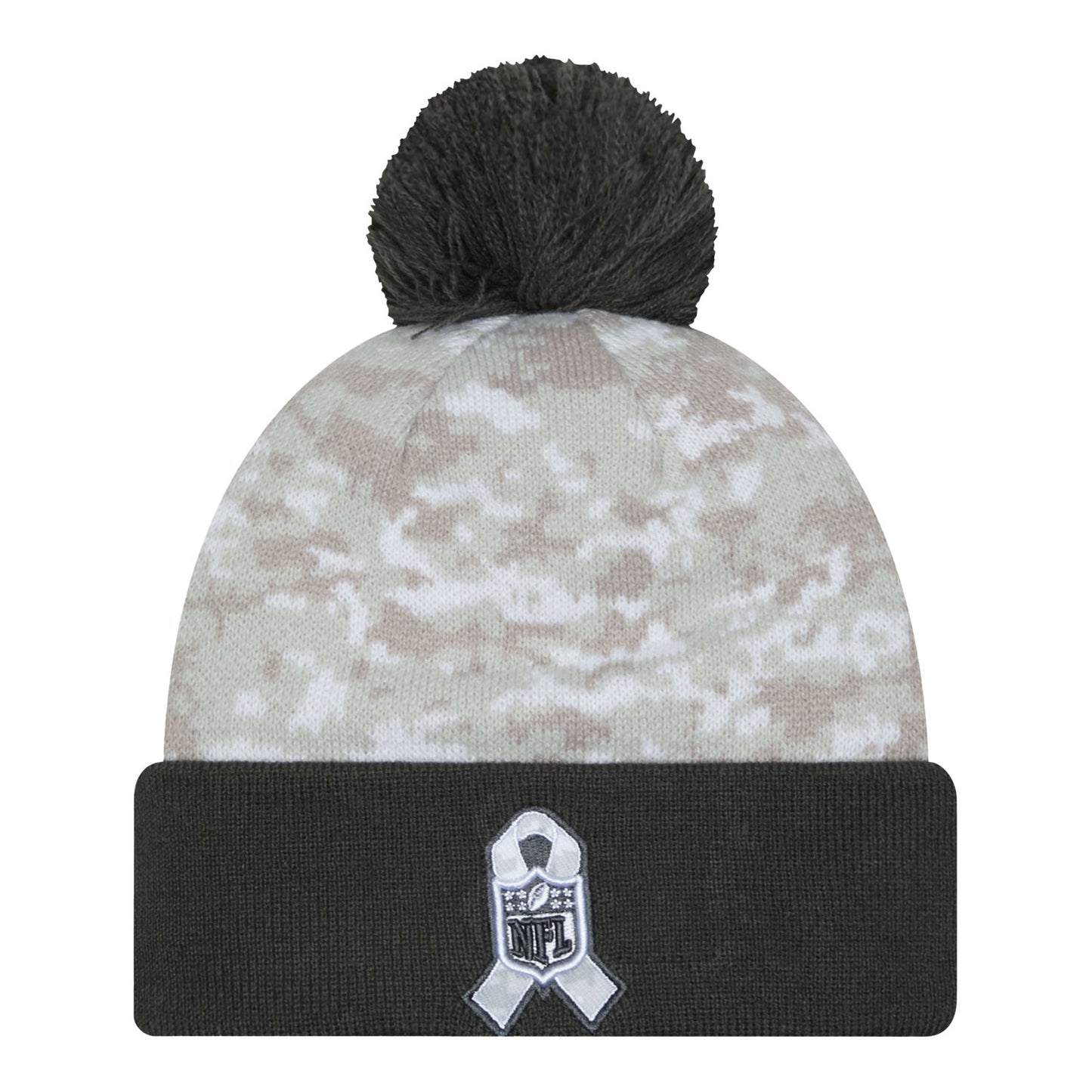 Bills New Era 2024 Salute to Service Knit Hat In Camouflage - Back View