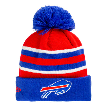 Buffalo Bills New Era Christmas Lights Knit Hat In Red & Blue - Back View