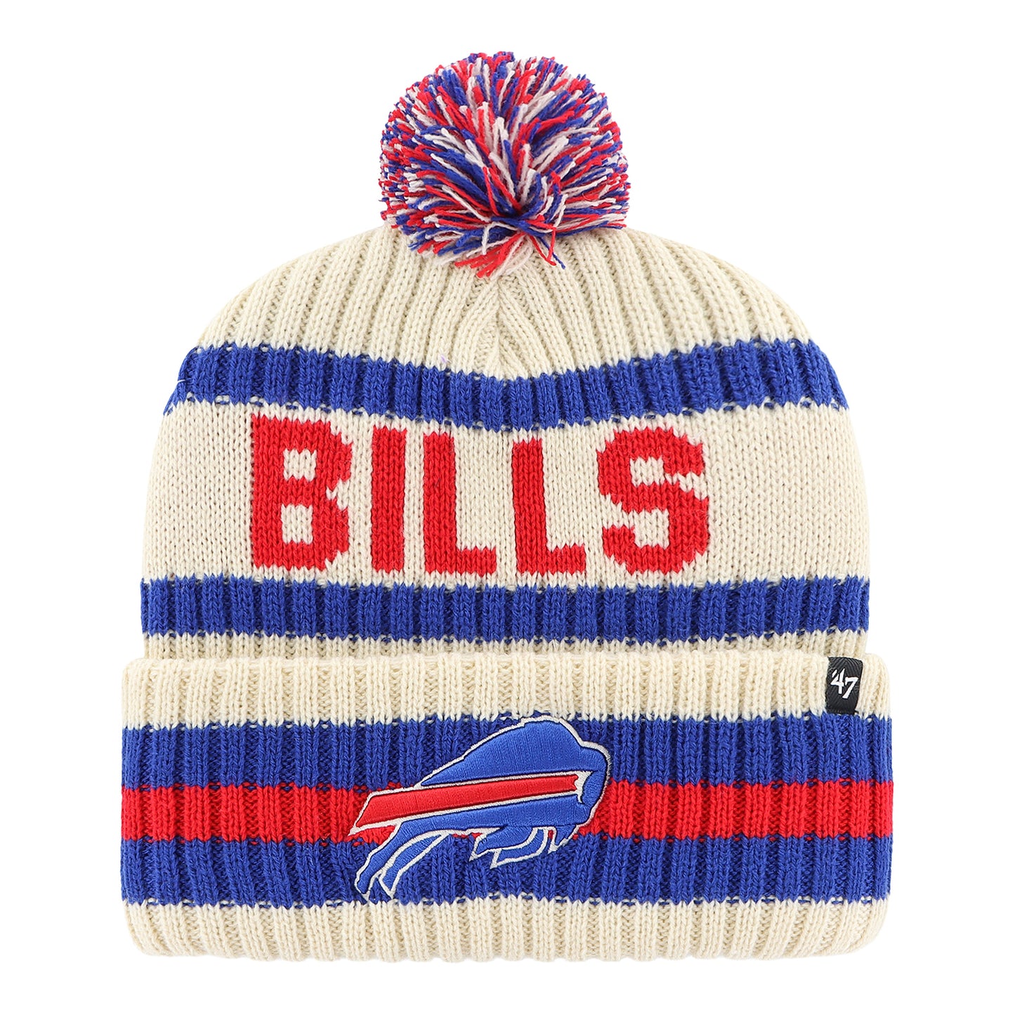 47 Brand Buffalo Bills Bering Cuff Cream Knit - Front View