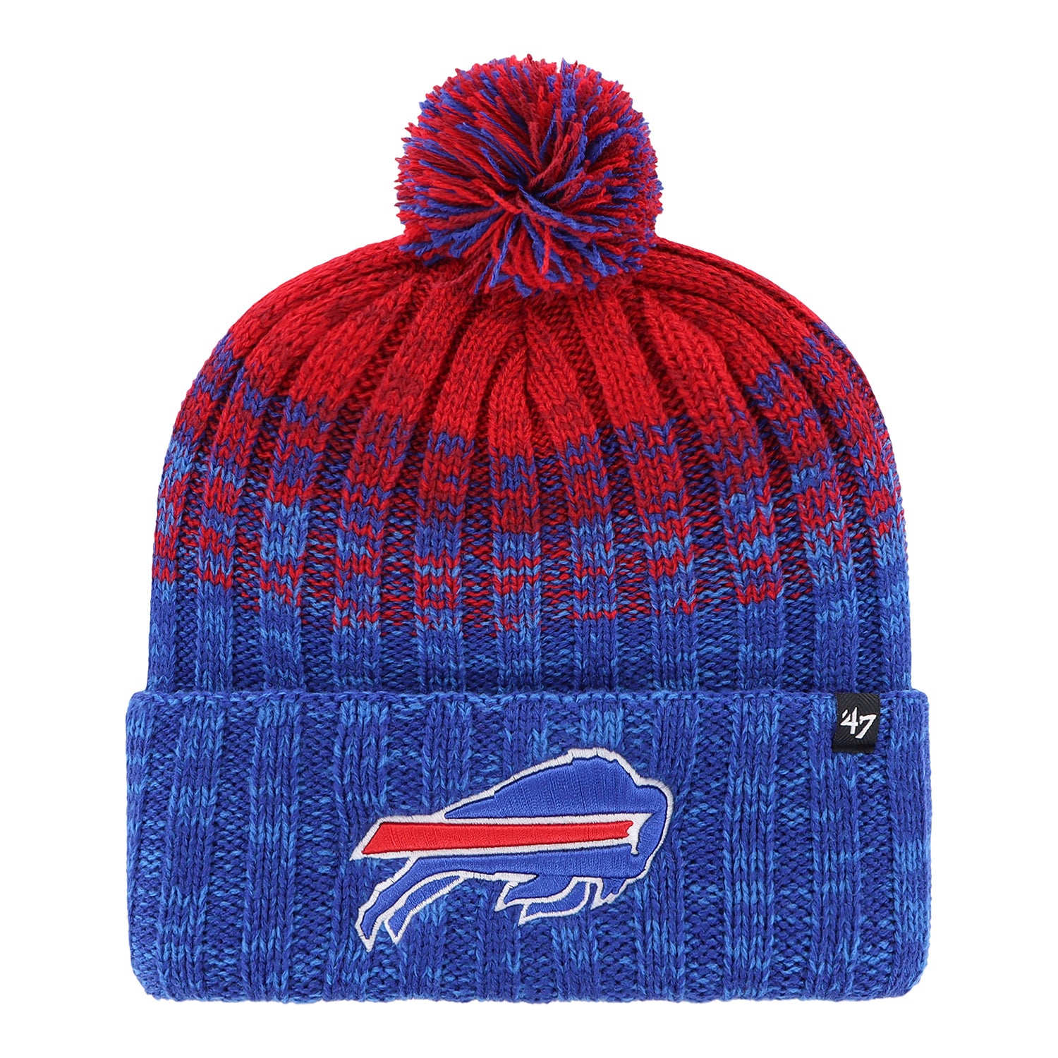 Buffalo Bills Cascade Cuff Knit In Blue - Front View