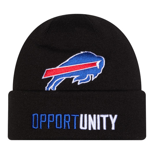 Buffalo Bills New Era 25 Inspire Change Knit In Black - Front View