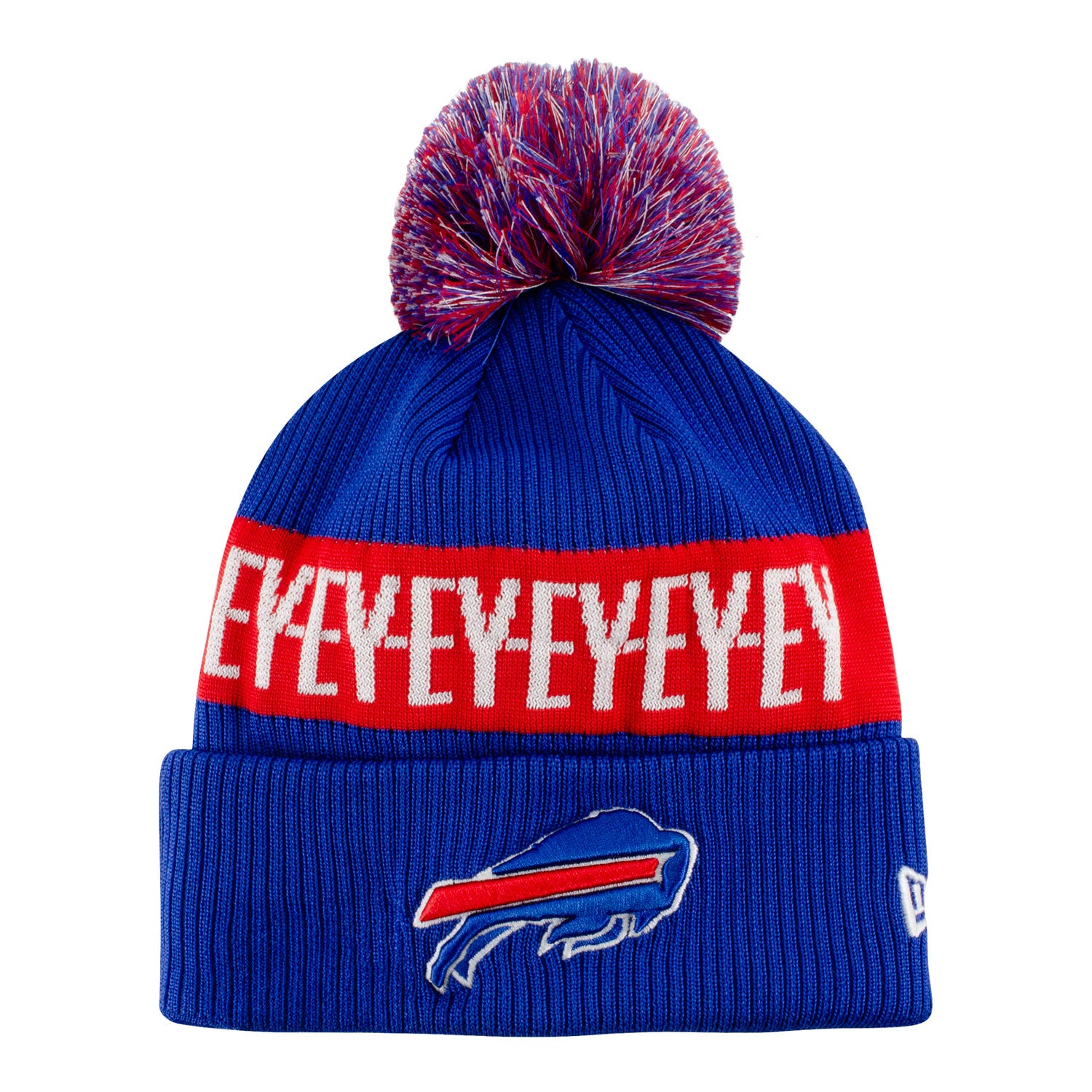 Buffalo Bills New Era Dart Cuff Shout Beanie In Blue - Front View