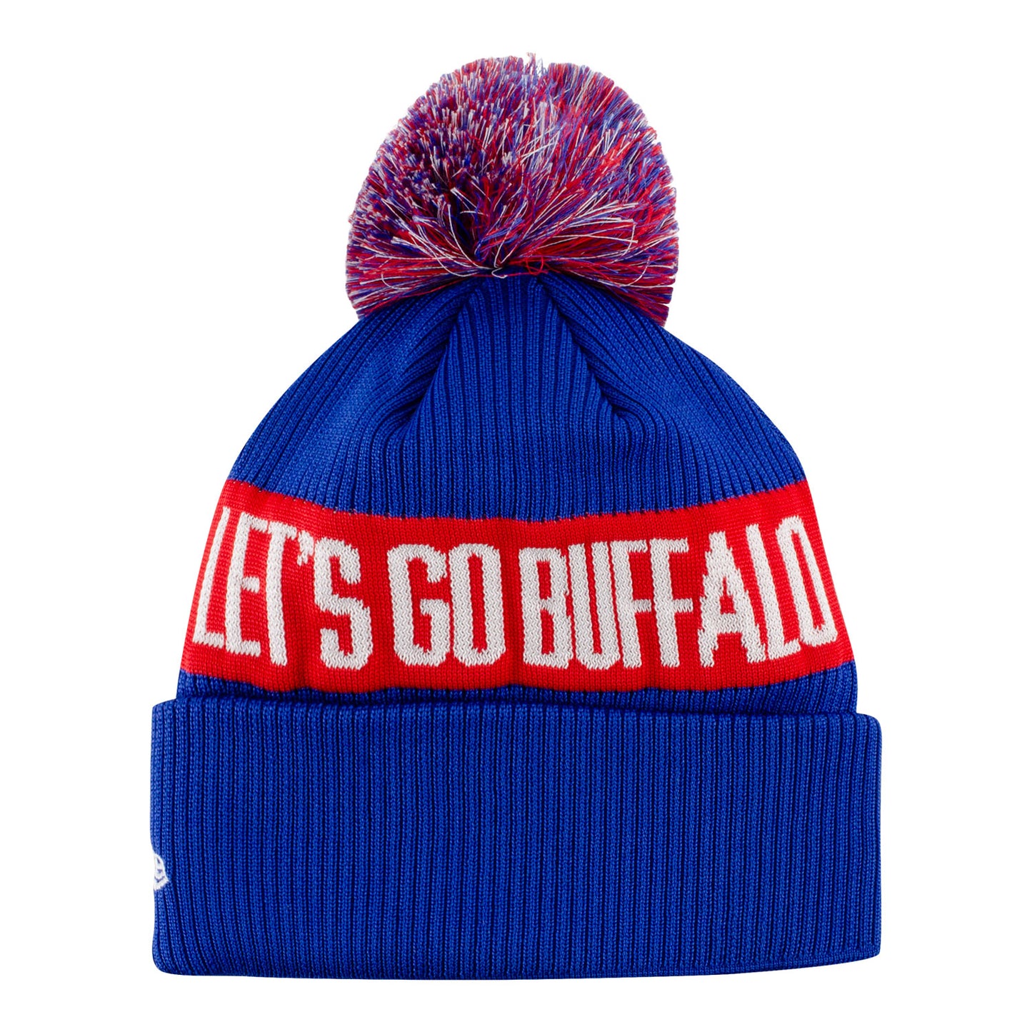 Buffalo Bills New Era Dart Cuff Shout Beanie In Blue - Back View