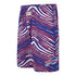Zubaz Bills Zebra Print Shorts in Red, White and Blue - Side View