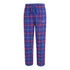 Big & Tall Bills Team Plaid Pajama Pant In Blue & Red - Front View 