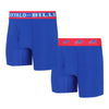 Buffalo Bills Men's Logo Boxers In Blue - Front View & Back