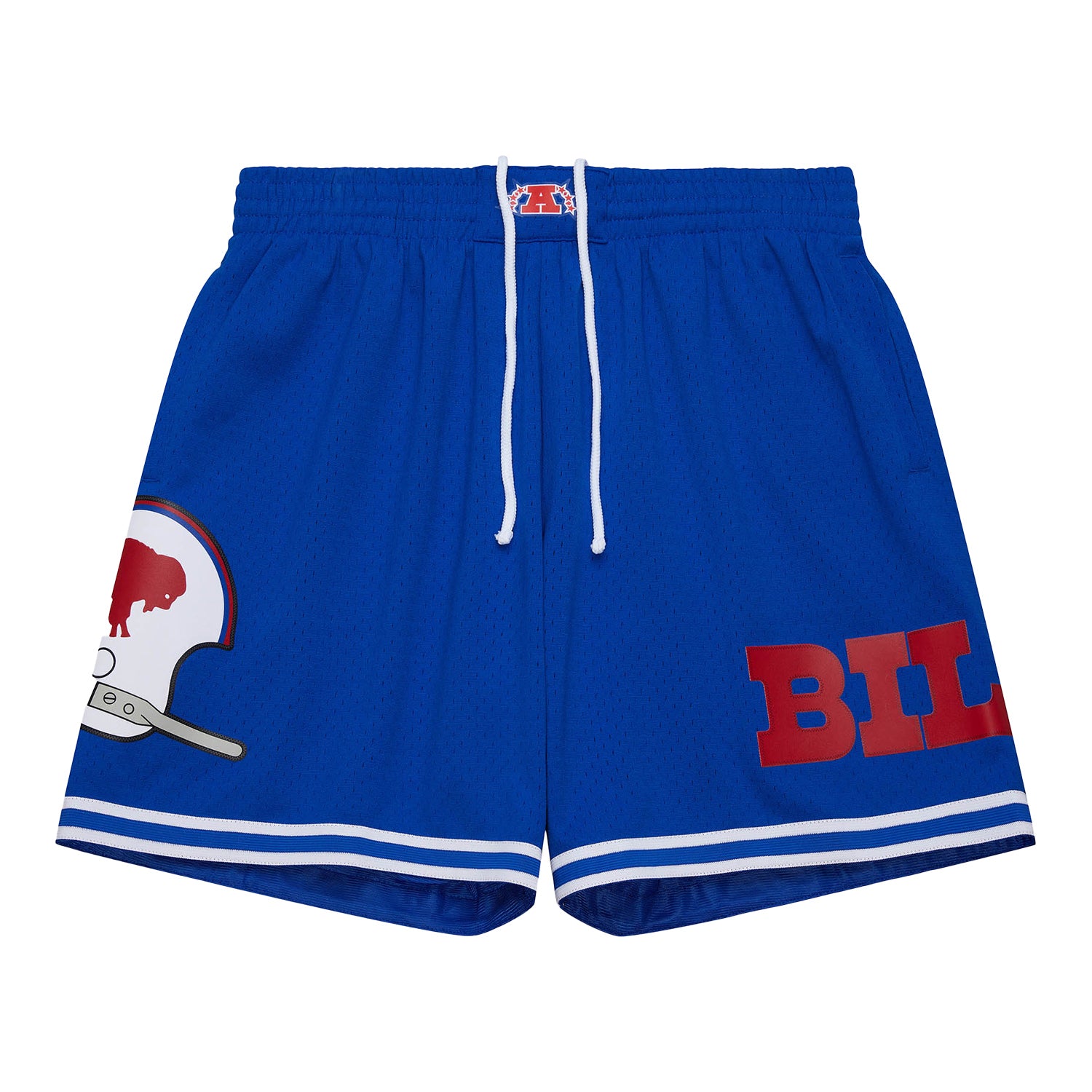 Buffalo Bills Mitchell & Ness Throwback Mesh Men's Shorts In Blue - Front View