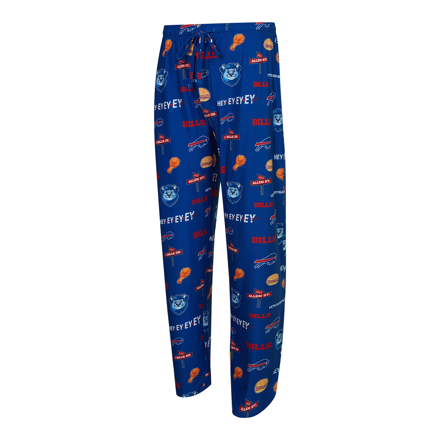 Buffalo Bills Concepts Sport All Over Print Pajama In Blue - Front View