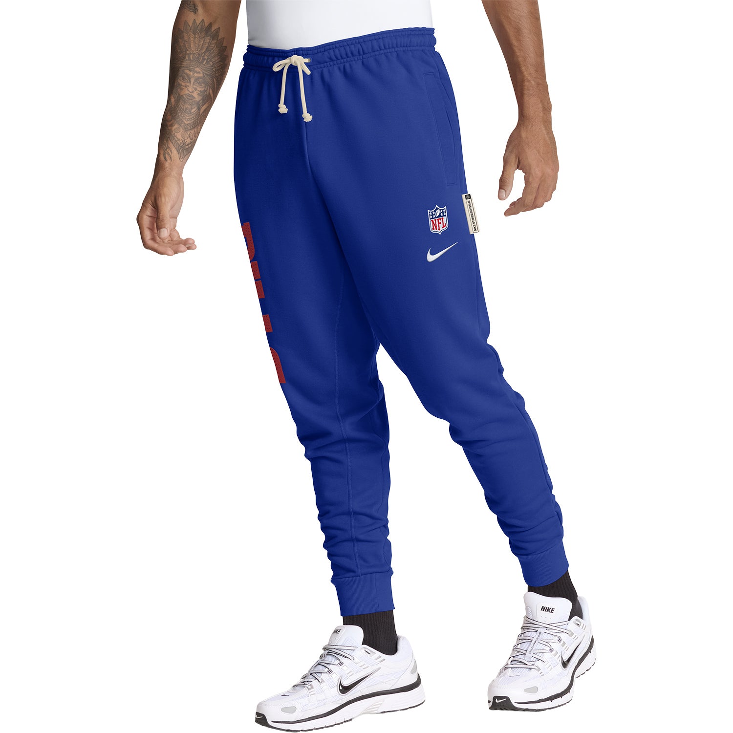 Buffalo Bills Sideline Nike Dri-Fit Taper Pant In Blue - Front Left View