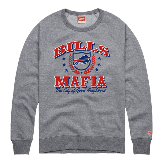 Homage Bills Mafia Crest Crew In Grey - Front View