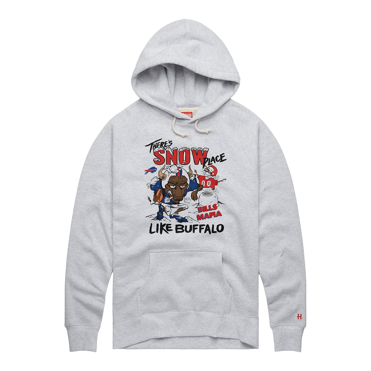 Buffalo Bills "Snow Place Like Buffalo" Hoodie - Front View