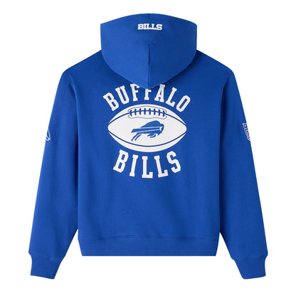 Buffalo Bills OVO Full Zip Hoodie In Blue - Back View