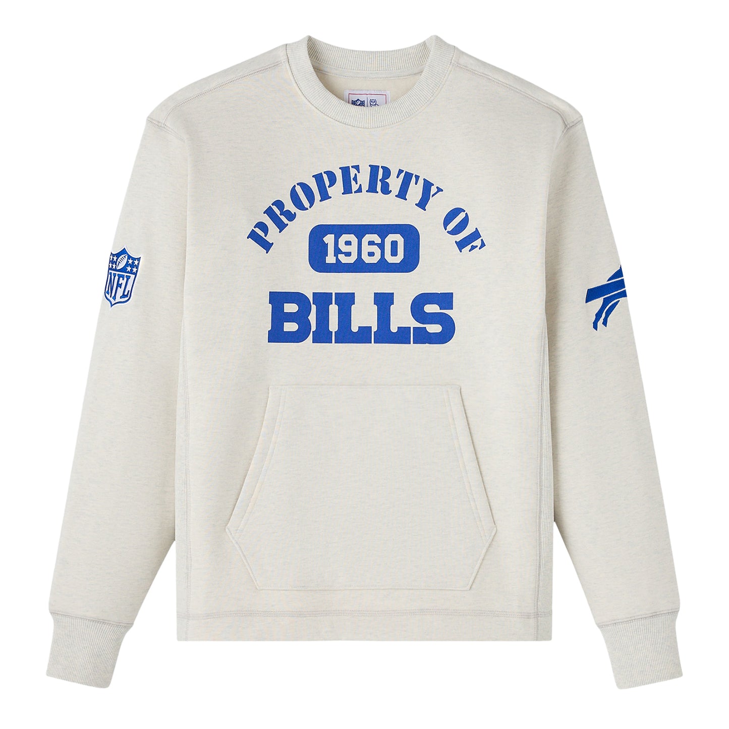 Buffalo Bills OVO Property Of Crewneck In White - Front View