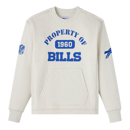 Buffalo Bills OVO Property Of Crewneck In White - Front View