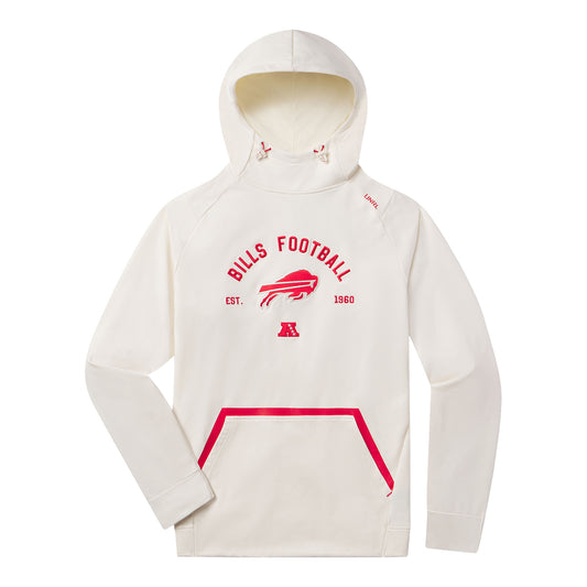 Buffalo Bills UNRL Crossover Hoodie In Cream - Front View