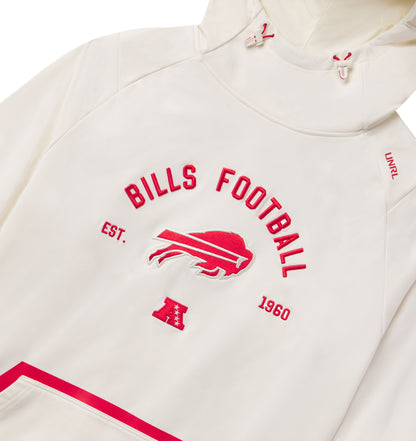 Buffalo Bills UNRL Crossover Hoodie In Cream - Graphic View