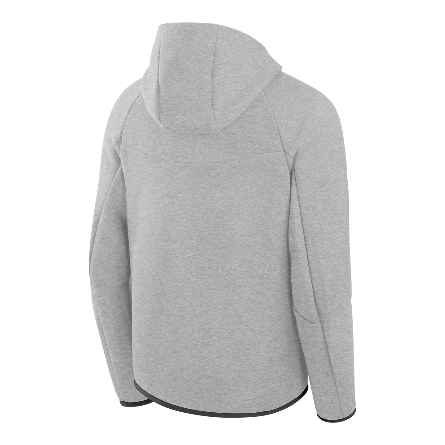 Buffalo Bills Nike Full-Zip Quick Whistle Tech Hooded Sweatshirt In Grey - Back View