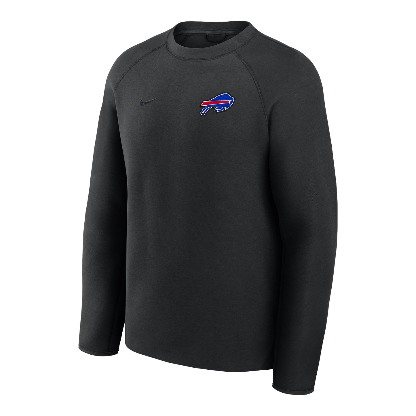 Buffalo Bills Nike Fast Paced Tech Crewneck Sweatshirt In Black - Front View